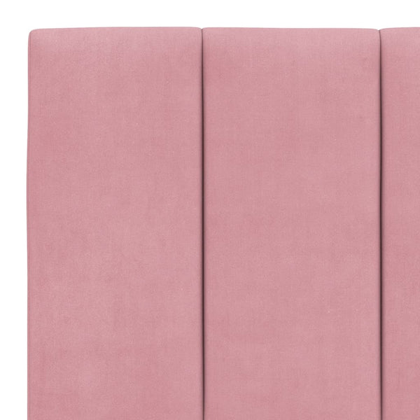 Bett mit Matratze Hanko Rosa Samt 160x200 cm