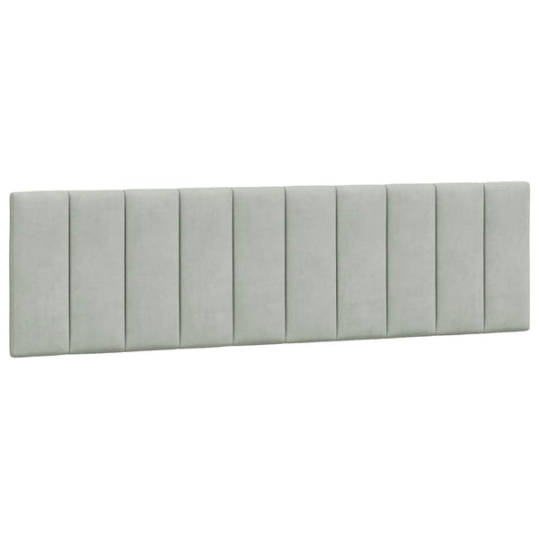 vidaXL Lit avec matelas « Hanko » Gris clair 180x200 cm Velours