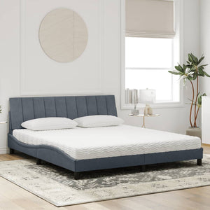 Bett mit Matratze Hanko Dunkelgrau 180x200 cm