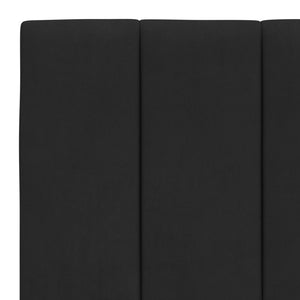 Bett mit Matratze Hanko Schwarz 180x200 cm Samt