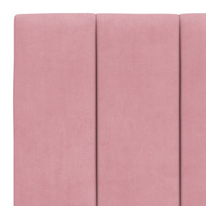 Bett mit Matratze Hanko Rosa 180x200 cm Samt