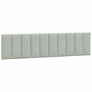 vidaXL Lit avec matelas "Hanko" Gris clair 200x200 cm Velours
