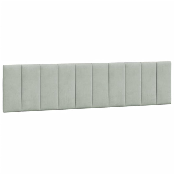 vidaXL Lit avec matelas "Hanko" Gris clair 200x200 cm Velours
