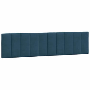 vidaXL Lit avec matelas « Hanko » Bleu 200x200 cm Velours