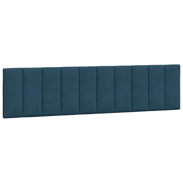 vidaXL Lit avec matelas « Hanko » Bleu 200x200 cm Velours