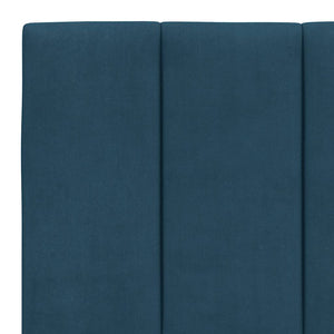 vidaXL Lit avec matelas « Hanko » Bleu 200x200 cm Velours