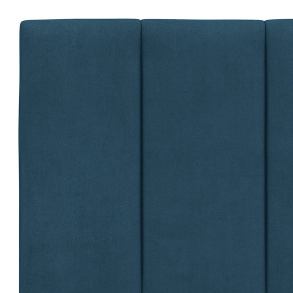 vidaXL Lit avec matelas « Hanko » Bleu 200x200 cm Velours