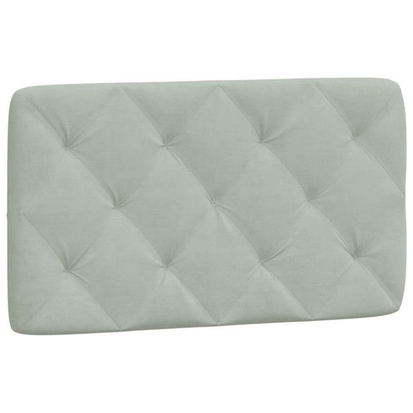 vidaXL Lit avec matelas Gris clair 80x200 cm Velours