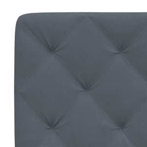 Bett mit Matratze Dunkelgrau Samt 80x200 cm