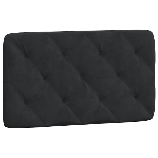 Schwarzes Samtbett mit Matratze 80x200 cm