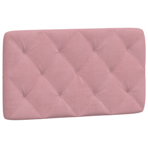 Rosa Samt Bett mit Matratze 80x200 cm