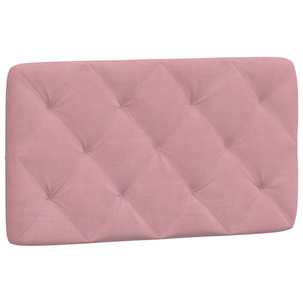 Rosa Samt Bett mit Matratze 80x200 cm