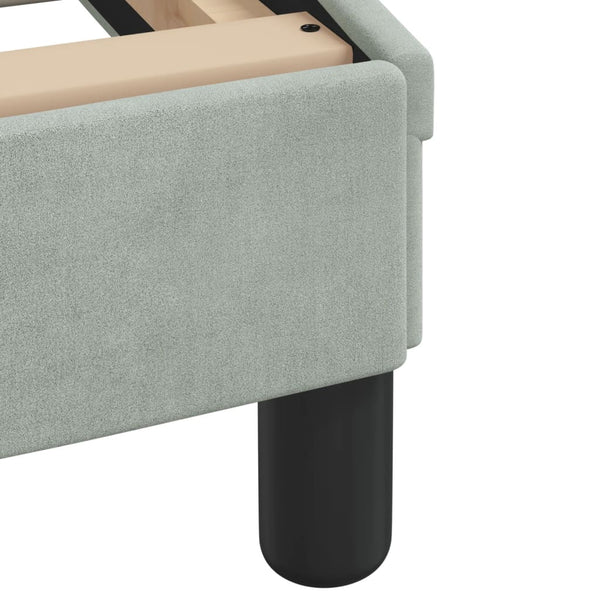 vidaXL Lit avec matelas Gris clair 90x190 cm Velours