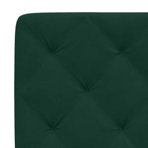 Bett mit Matratze Dunkelgrün 90x190 cm Samt