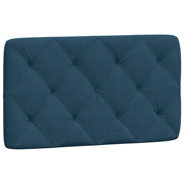 Bett mit Matratze Blau Samt 90x200 cm