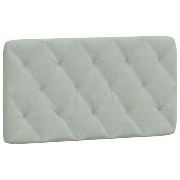 vidaXL Lit avec matelas Gris clair 100x200 cm Velours