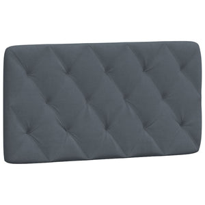 Bett mit Matratze Dunkelgrau 100x200 cm Samt