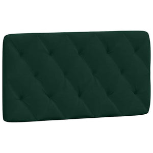 Dunkelgrünes Samtbett mit Matratze 100x200 cm