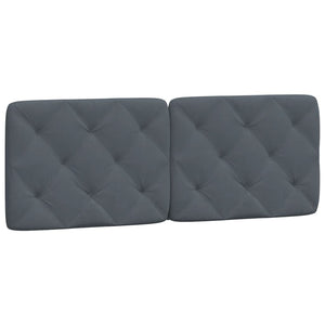 Bett mit Matratze Dunkelgrau Samt 140x190 cm