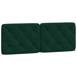 Dunkelgrünes Samtbett mit Matratze 140x190 cm