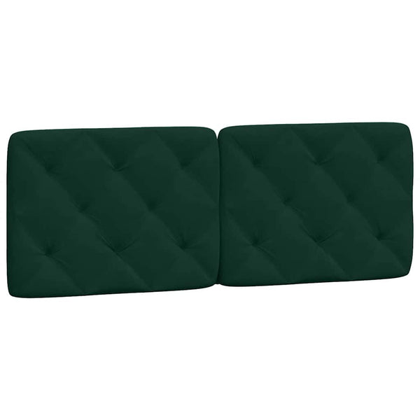 Dunkelgrünes Samtbett mit Matratze 140x190 cm