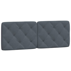 Bett mit Matratze Dunkelgrau Samt 140x200 cm