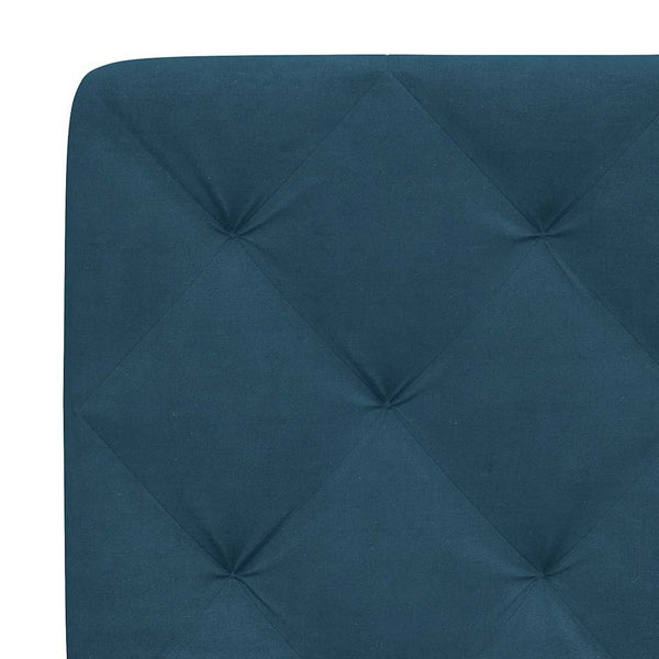 Bett mit Matratze Blau Samt 140x200 cm