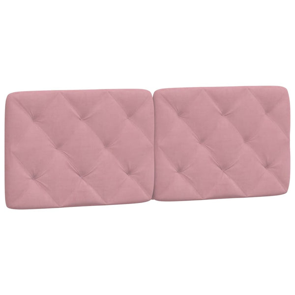 Bett mit Matratze Rosa Samt 140x200