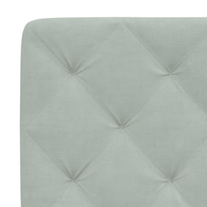 Bett mit Matratze Hellgrau Samt 160x200 cm