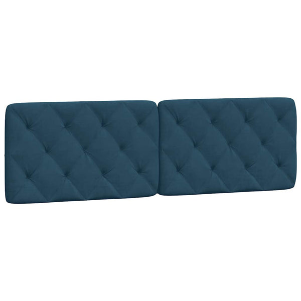 Bett mit Matratze Blau Samt 160x200 cm