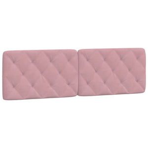Bett mit Matratze Rosa Samt 160x200 cm