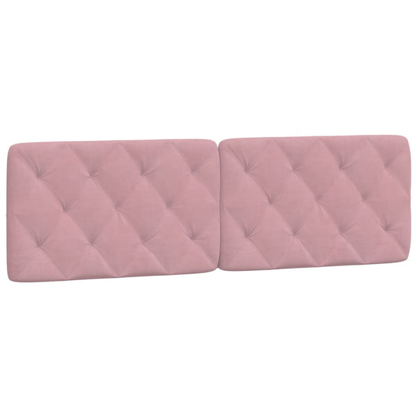 Bett mit Matratze Rosa Samt 160x200 cm