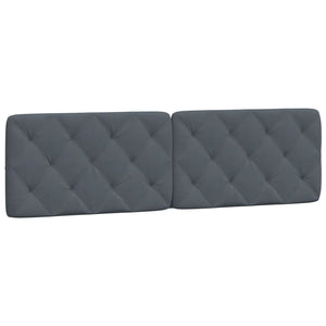 Bett mit Matratze Dunkelgrau Samt 180x200 cm