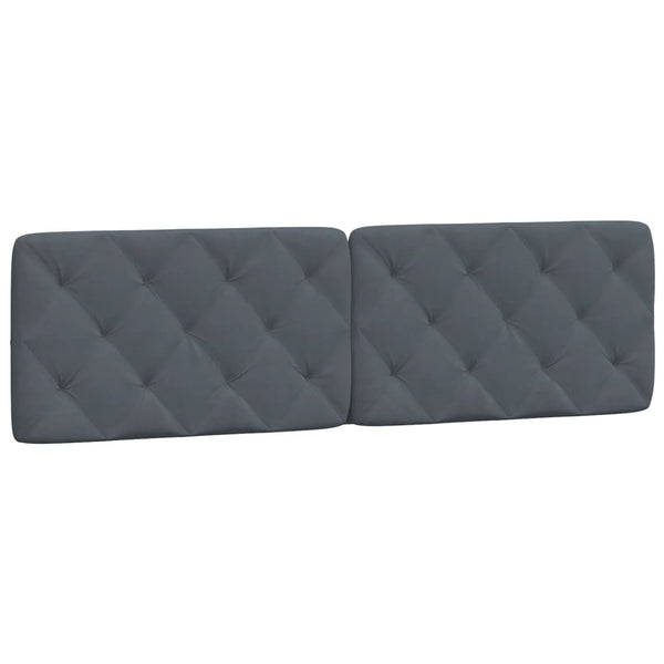 Bett mit Matratze Dunkelgrau Samt 180x200 cm