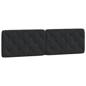 Bett mit Matratze Schwarz Samt 180x200 cm