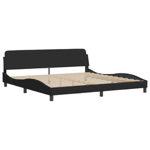 vidaXL Bed with Mattress Black 200x200 cm Velvet