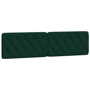 Bett mit Matratze Dunkelgrün 200x200 cm Samt