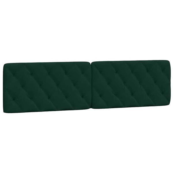 Bett mit Matratze Dunkelgrün 200x200 cm Samt