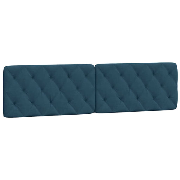 Bett mit Matratze Blau 200x200 cm Samt