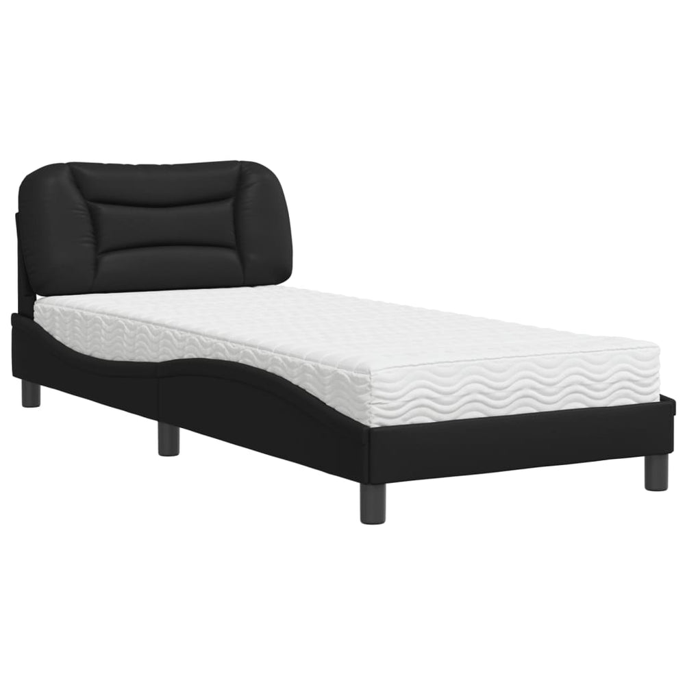 Bett mit Matratze Hvar Schwarz 80x200 cm