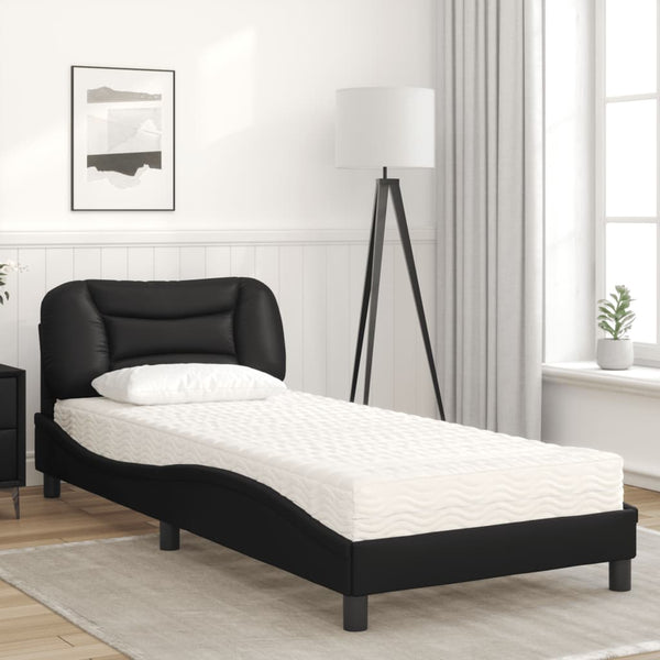 Bett mit Matratze Hvar Schwarz 80x200 cm