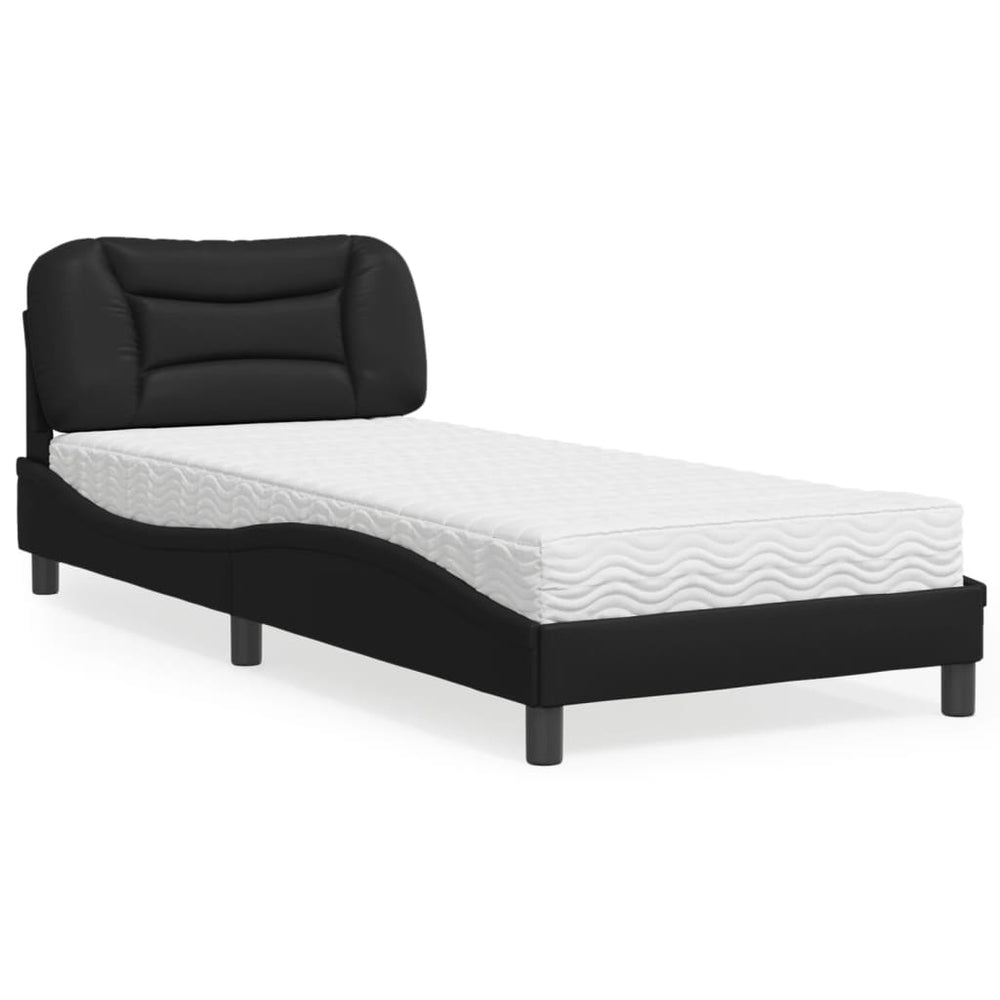 Bett mit Matratze Hvar Schwarz 80x200 cm
