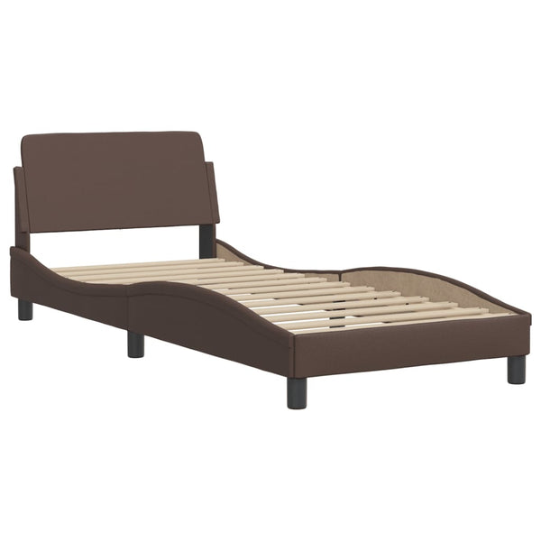 Bett mit Matratze Braun 80x200 cm