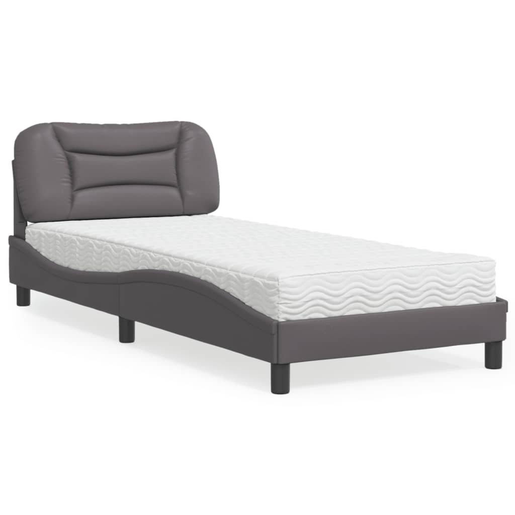 Bett mit Matratze Hvar Grau 80x200 cm
