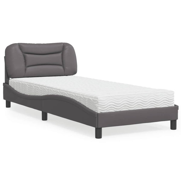 Bett mit Matratze Hvar Grau 80x200 cm