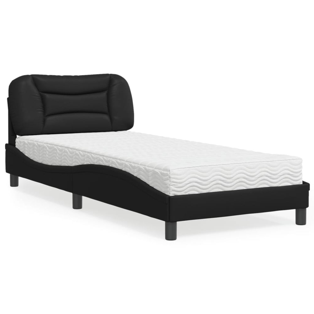 Bett mit Matratze Hvar Schwarz 90x190 cm