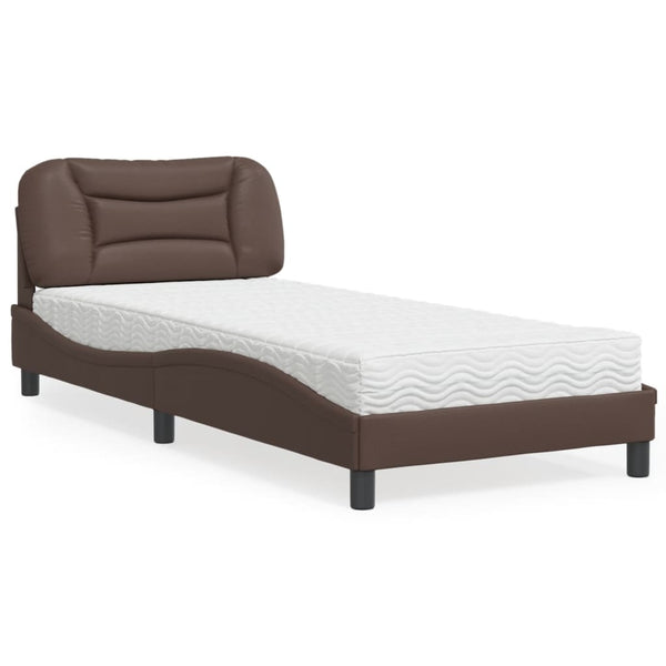 Bett mit Matratze Hvar Braun 90x200 cm