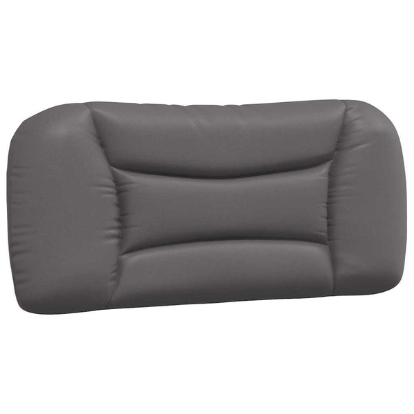 Bett mit Matratze Grau 90x200 cm Kunstleder
