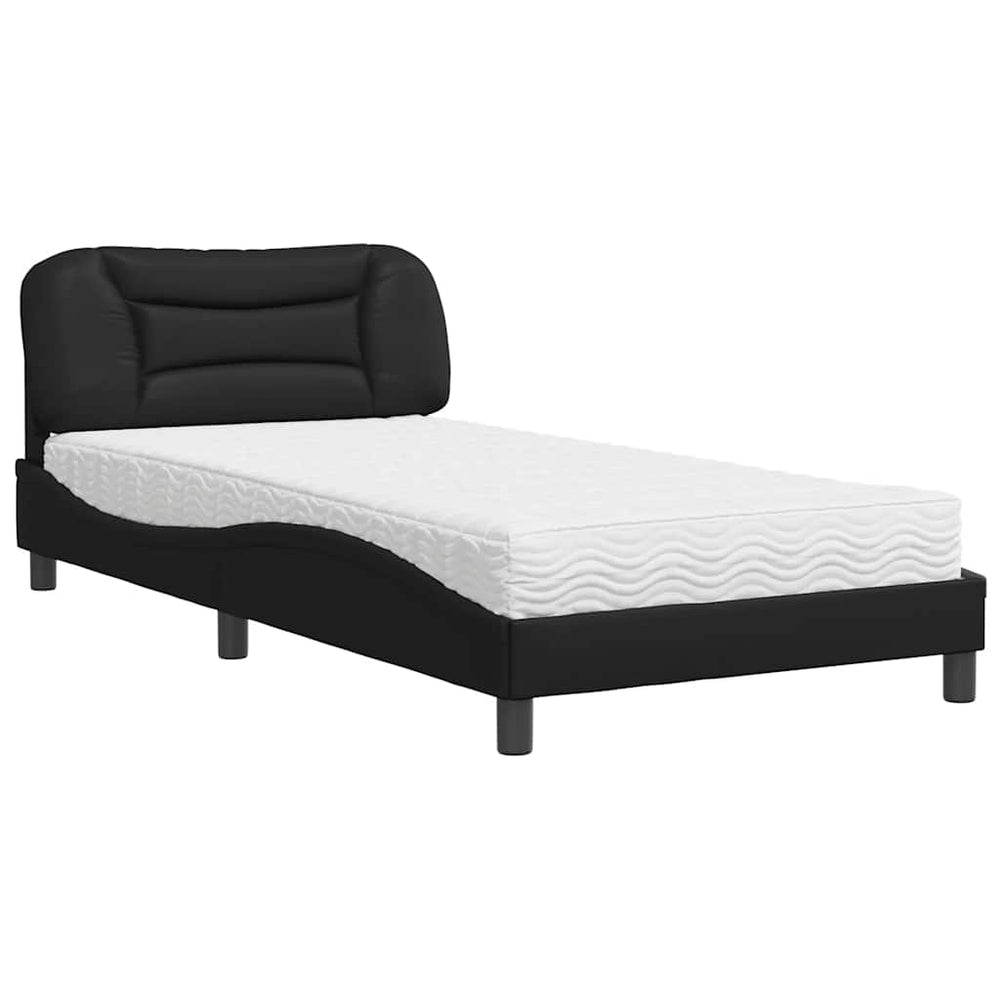 Bett mit Matratze Hvar Schwarz 100x200 cm