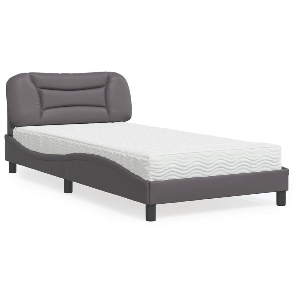 Bett mit Matratze Hvar Grau 100x200 cm